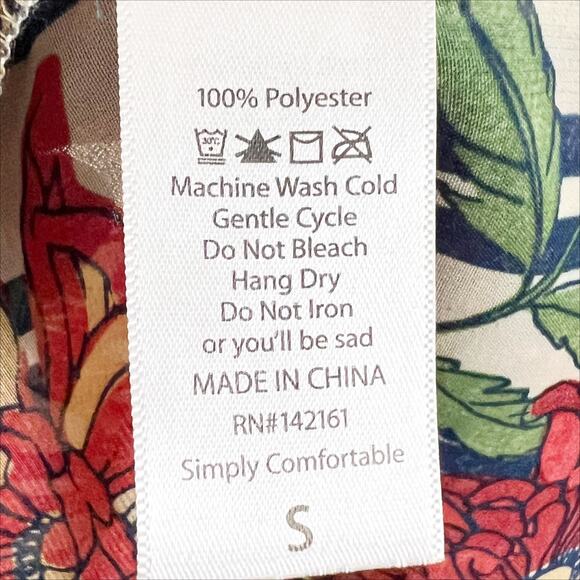 Lularoe Shirley Kimono Stripes and Floral Print Size Small - Picture 5 of 6